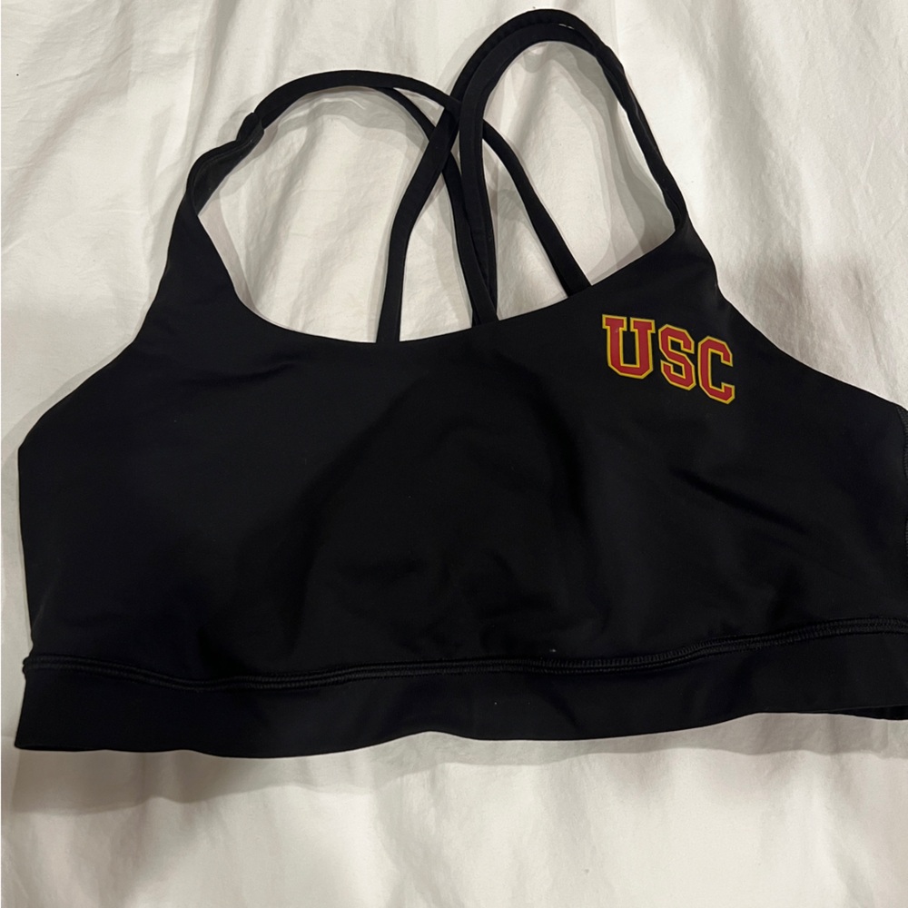 Lululemon Athletica Black Sports Bra with USC Logo